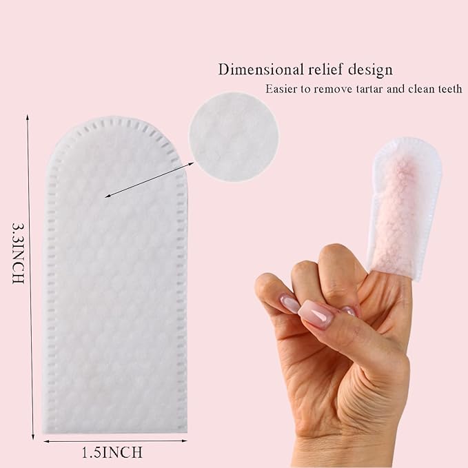 50pcs Dog Teeth cleaning Wipes,Finger Toothbrush for Dogs, Clean Tartar Reduce Plaque, Fresh Breath, Suitable for Dog and Cat Dental Careand Other Pet （50pcs）