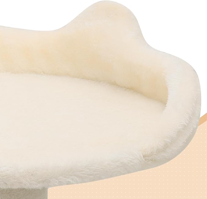 MoNiBloom Cat Tree, 60 Inch Cat Tree Tower with 2 Cat Condo, Cat Tower with Scratching Post, Cat Climbing Tower, Cat Tree for Indoor Cats, Beige