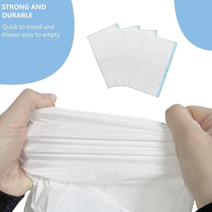 100 Counts, Drawstring Cat Litter Box Liners 19.5 Inches X 22 Inches, 2 Mils Thickness, Compatible with Litter Robot 4 and 3, Extra Thick Waste Bags 9-11 Gallon Capacity