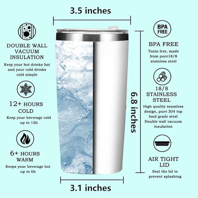 Baseball Accessories 20 oz Tumbler Insulated Tumblers, Christmas Birthday Gifts, Stainless Steel Tumbler Travel Cup, Coffee Cups for Cold Hot Drinks Baseball Lover Gifts for Women Men Mom