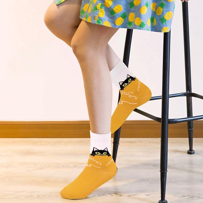 AGRIMONY Women's Cat Socks Cute Animal Socks Dog Valentines Easter Fun Gifts for Women