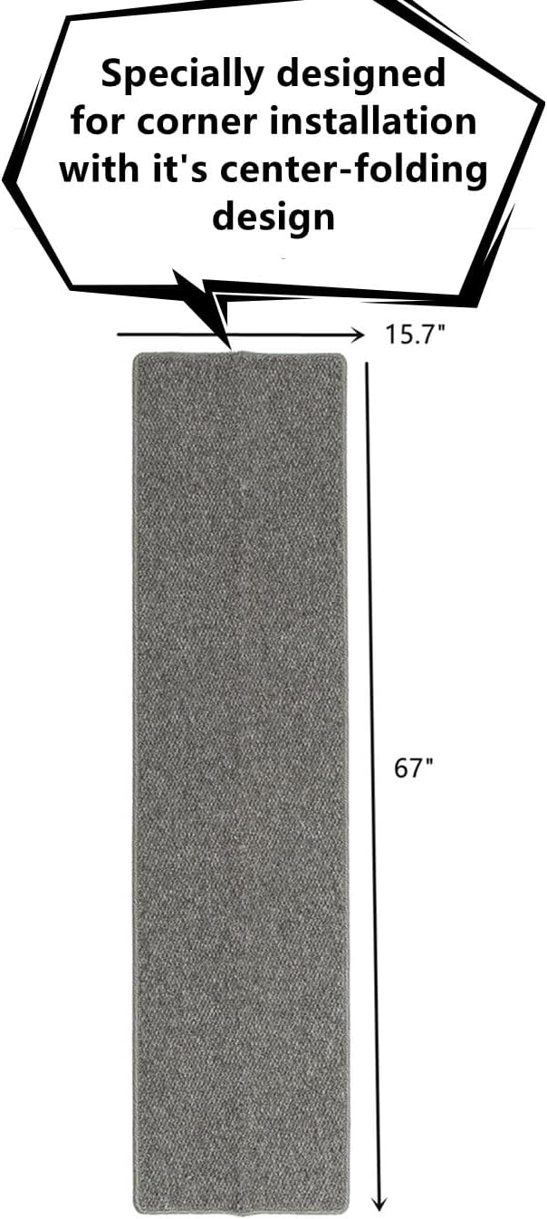 SHENGOCASE Thickened Cat Wall Corner Climbing Carpet, Cat Wall Furniture, Wall Corner Scratcher, Scratching Post (Gray)