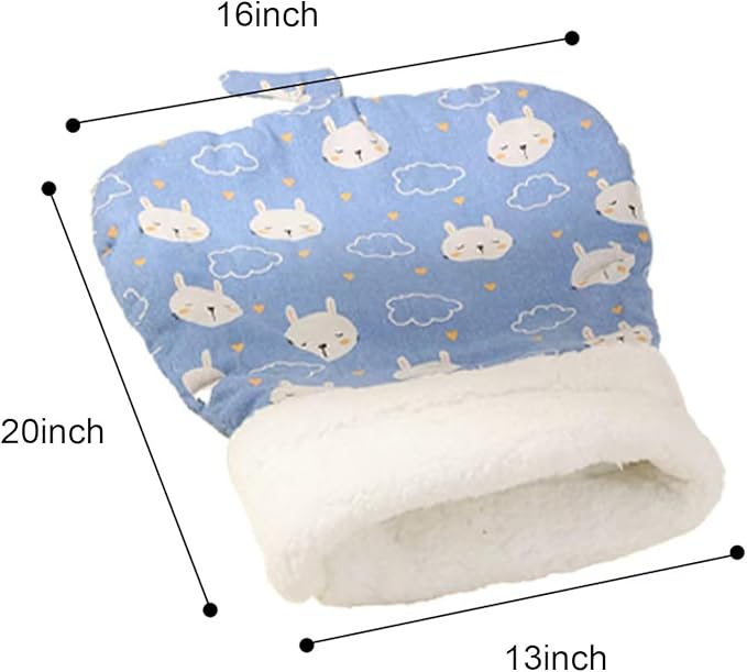 1PC Cat Sleeping Bag,Cat Sleeping Bag for Indoor Cats,Warm and Cozy Cat Sleeping Bag,Cat Winter Sleeping Bags, 360° Wrap Self Warm Cat Cave Bed Suitable for Pets Under 7.5 kg/16LB(Blue)