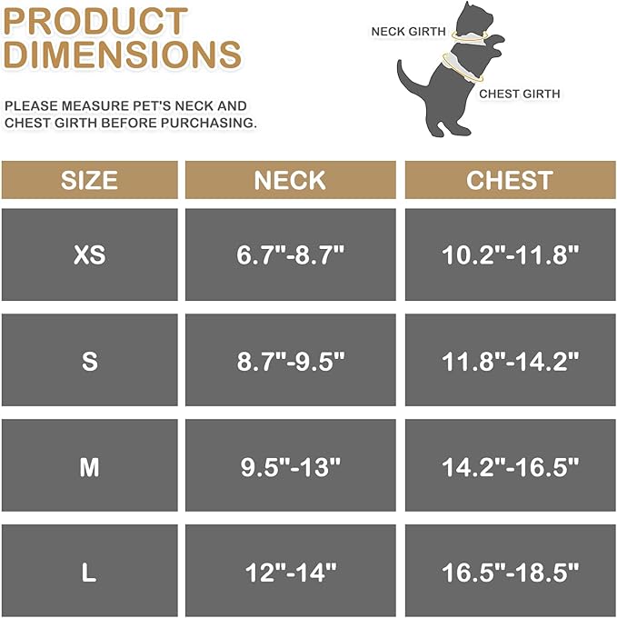 MoNiBloom Soft Cat Harness for Walking Escape Proof and Travel, Kitten Adjustable Breathable Vest Harness - Black, XS