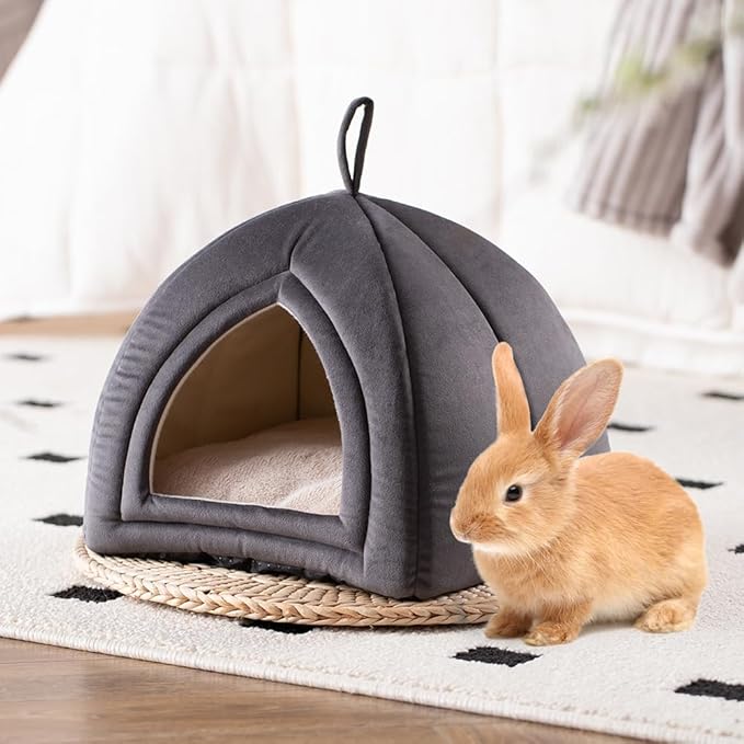 KASENTEX Cozy Small Pet Bed - Ultra Soft Plush Cushion for Cats and Small Animals, Washable Sleeping Pad, Perfect for Indoor Pets, 11 Inches, Dark Grey