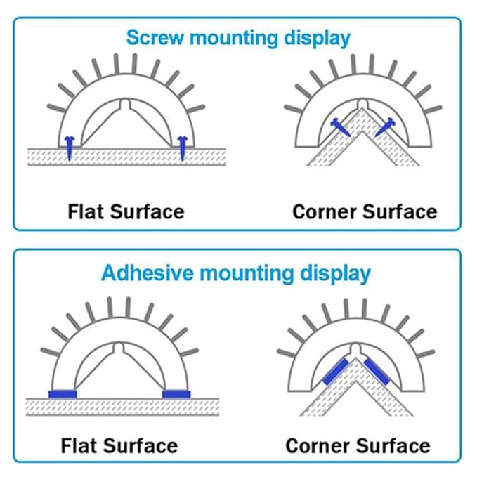 2 Pcs Upgraded Cat Self Groomer with Catnip, Corner Brush Massager for Indoor Cats, Wall Scratcher for Large & Thick-Haired Felines