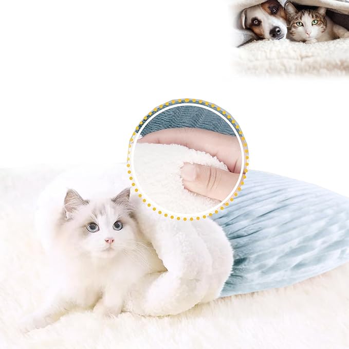 Cat Sleeping Bag,Cat Sleeping Bag for Indoor Cats,Sleeping Bag for Cats,Cozy Cat Sleeping Bag,Cat Sleeping Bag for Indoor Cats Large Adult,Cat Winter Sleeping Bag(Large/21 * 18")