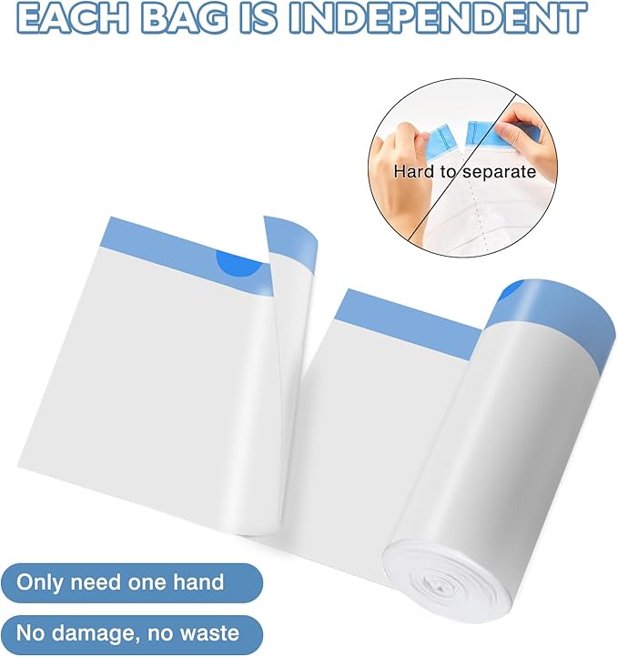 75 Count Self-Cleaning Cat Litter Box Liners 25.6" x 16.5" Compatible with Litter Robot 4 3 Automatic Cat Litter Box, Drawstring Heavy Duty Cat Litter Bags, 7-9 Gallon Trash Bag