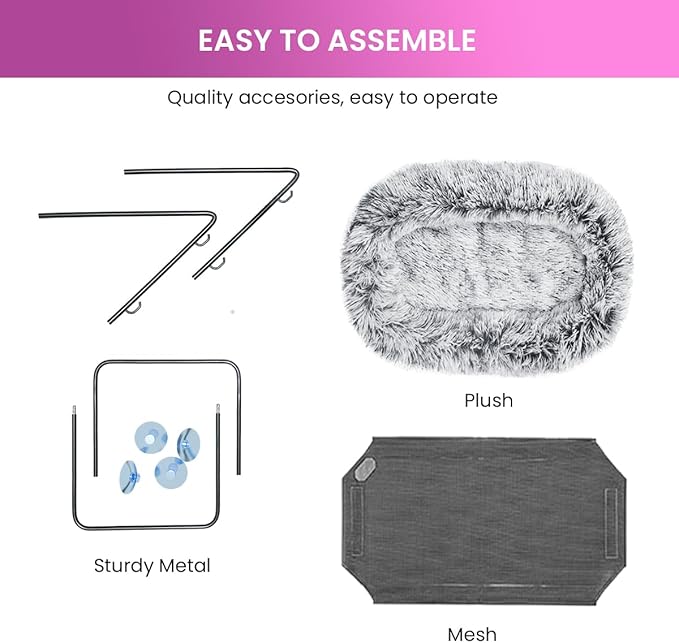 Cat Window Perch- 2 in 1 Cat Bed Window, Cat Window Hammock and Seat for Cats Inside, Cat Window Box for Indoor and Large Cats, Cat Window Shelf, Cat Ledge for Window Sill, Hamaca para Gatos.