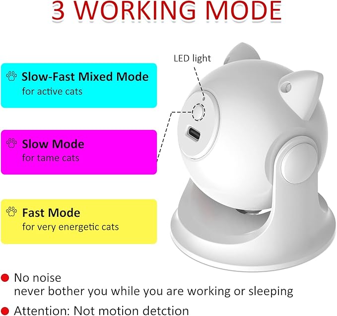 Automatic Cat Laser Toys, Interactive Laser Cat Toys for Indoor Cats/Kitty/Dogs, Cat Laser Toy Automatic