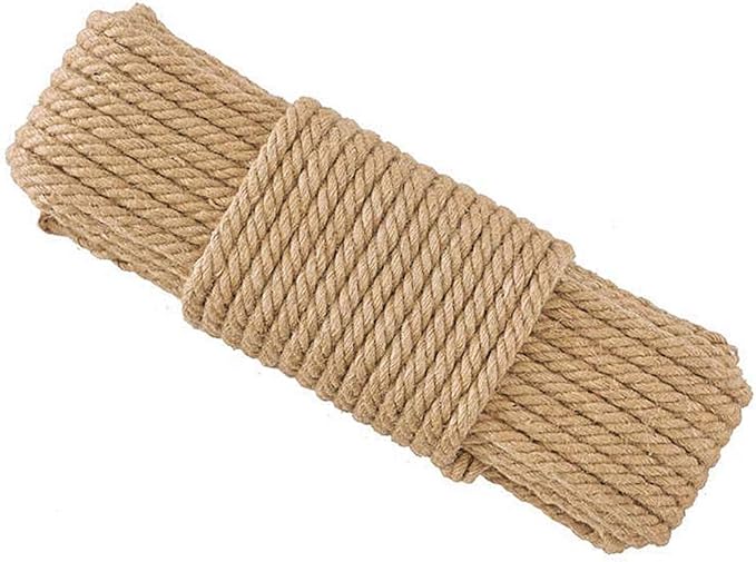 Aoneky Replacement Cat Scratching Post Sisal Rope - Hemp Rope for Cat Tree and Tower (1/4'' 66 Ft)