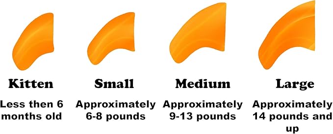 40 Pack Soft Nail Caps for Cat Claws Orange Glow-in-The-Dark (Kitten)