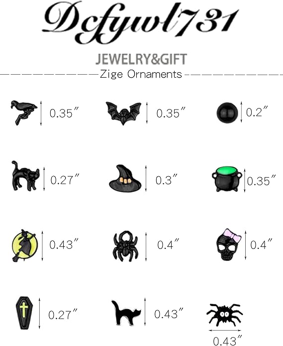 5-26Pairs Halloween Thanksgiving Fall Christmas Theme Earrings Set Holiday Earrings Halloween Stud Earrings Set Spider Pumpkin Ghost Bat Web Skull Drop Earring Holiday Jewelry Gifts