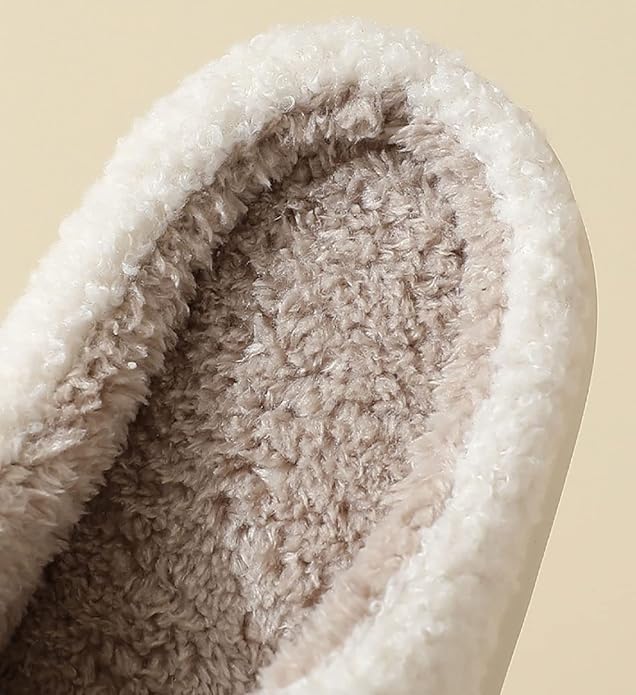 Animal Pattern Slippers - Hello Cat, Bear, Moose & Love Designs - Comfy Memory Foam Plush Cloud Slippers for Couples & Indoor Home