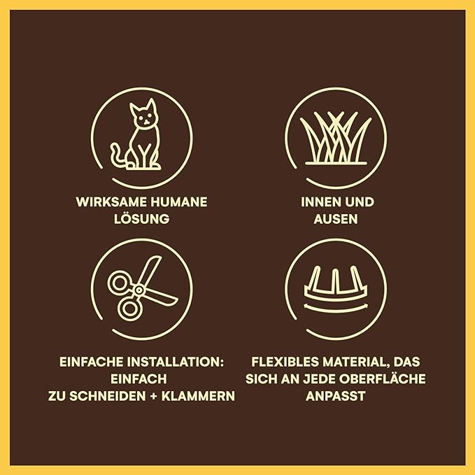 Homarden Outdoor Training Mat for Cats (13 ft) - Cat Scat Mat Indoor and Outdoor - Cat Spikes with 12 Garden Staples to Keep of Dog Off Couch and Keep Cats Out of Yard