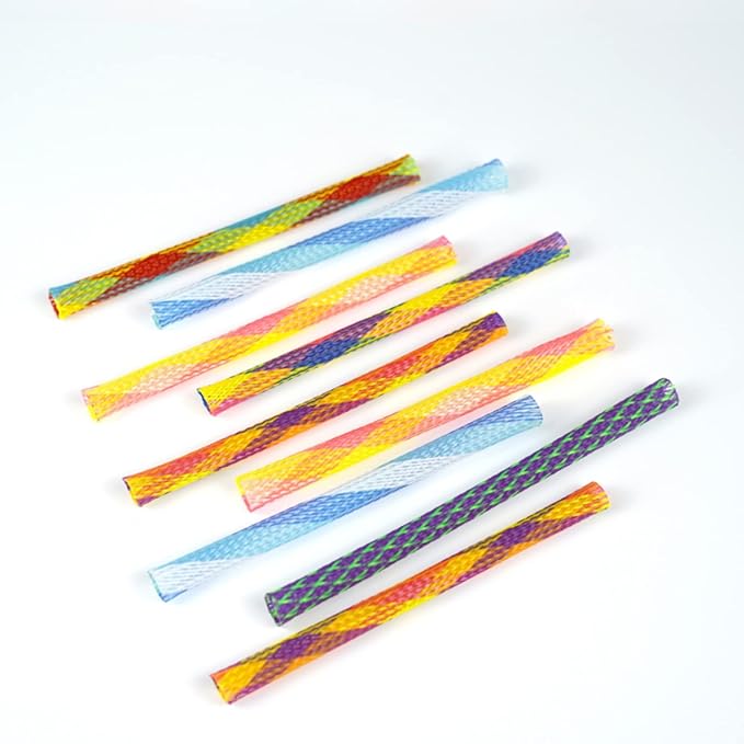 46 Pcs Cat Spring Toys Set, Colorful Cat Spring Toy and Cat Tube Toy Interactive Cat Toy for Indoor Cats, Playful Flexible Cat Plastic Coil Spiral for Kittens to Swat, Bite, Hunt (Random Color)