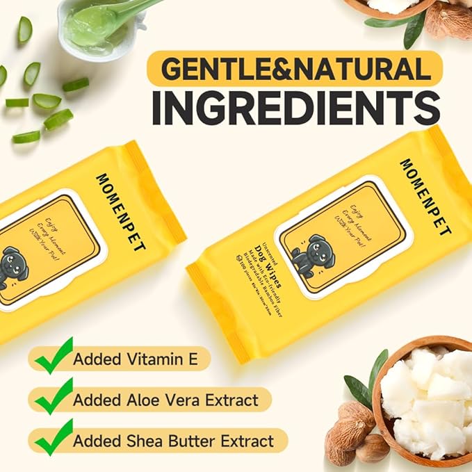 3-in-1 Pet Wipes for Dogs & Cats, Cleaning, Odor-Controlling & Hydrating, Grooming Wipes for Paws, Body, Eyes, Ears and Butt, Unscented, 400 Count