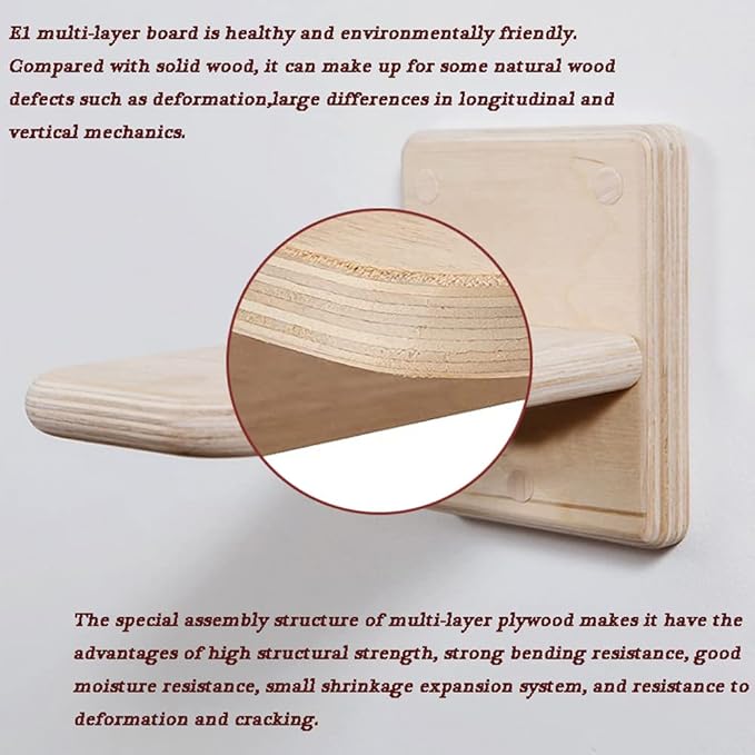 3 PCS Cat Wall Shelves,Wood Cat Wall Steps Cat Climber - Cat Wall Climbing Ladder, Wall Mount Cat Climbing Shelves, Cat Perch for Wall, Cat Hammock Bed, Indoor Cat Wall Furniture (3 PCS)