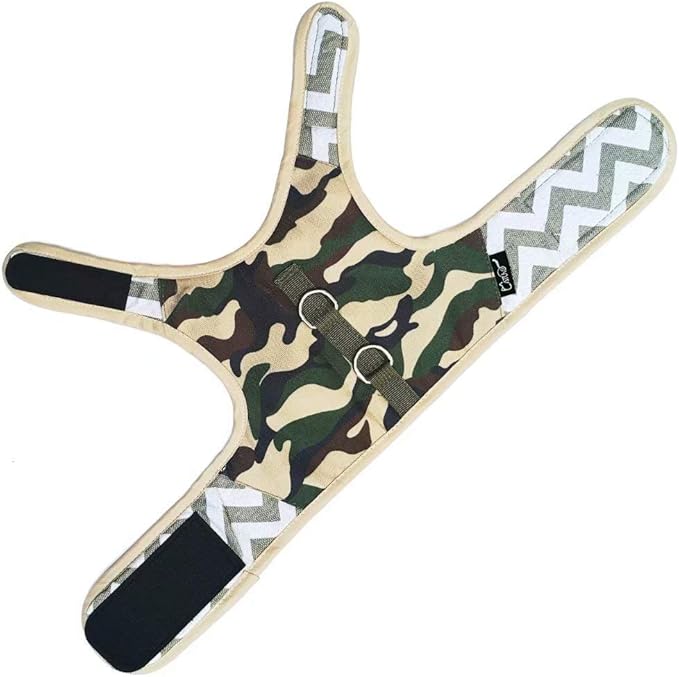 Cat Harness and Leash Set for Walking Escape Proof, Adjustable Cat Vest Harness, Padded Stylish Cat Walking Jackets, Camo Green, Large