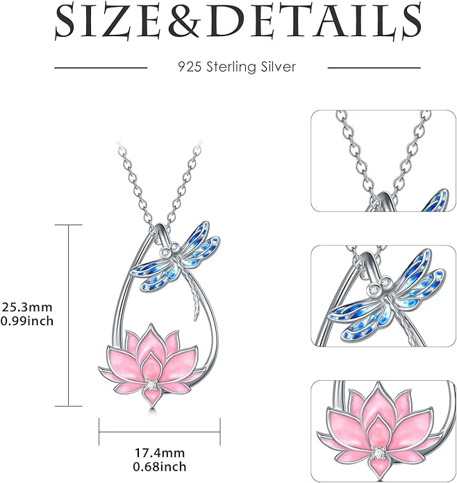 925 Sterling Silver Lab Grown Diamond Animal Necklace Cat/Bear/Bee/Dolphin/Dragonfly/Horse/Hummingbird/Koala/Parrot/Penguin/Pigeon/Sea Turtle/Starfish Lab Grown Diamond Necklace Gift for Women