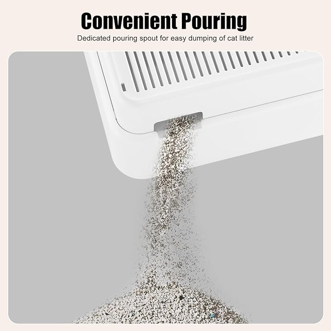 Automatic Cat Litter Box Cat Pedal Step Stool. Easy Clean Cat Litter Step Stool with Filter Function.Litter Catcher for Smart Litter Box.Adjustable 3 Steps Litter Box Ramp with Filter Function(W-B)