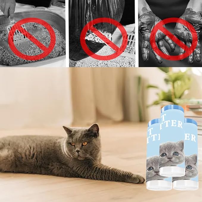 120 Count Cat Litter box Liners, Compatible with Automatic Thick Drawstring Heavy Duty Replacement Waste Trash Bags - 21.6" x 11.8"