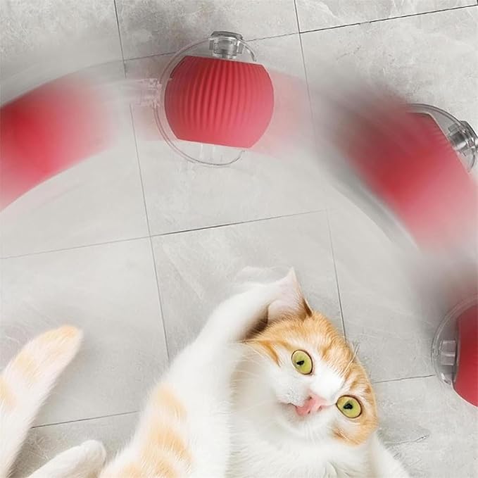 3PC Interactive Dog Toys,Interactive Dog Ball Electric Dog Ball Toy Rollie Pet Cat Toy Interactive Rolling Ball Cat Toy 360° Automatic Rolling Toy Ball for Dog/Cat (Red+Green+Grey)