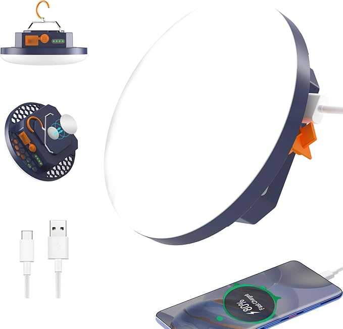 10000mAh 4000LM Flashlight Portable LED Camping Lantern Rechargeable Light 30W with Magnet , IPX4 Waterproof Tent Lights Power Failure Emergency Survival Kits Snowstorm Christmas Day Gift