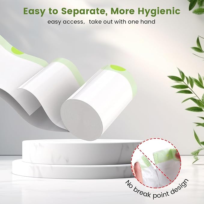 67 Count Waste Drawer Bags for Robot 3 4 and Compatible with Most Self Cleaning Litter Box & ScoopFree Clumping Poop Bin, 9 Gal Kitty Drawstring Liners Leak-proof Disposable Pet Trash Replacement Bags