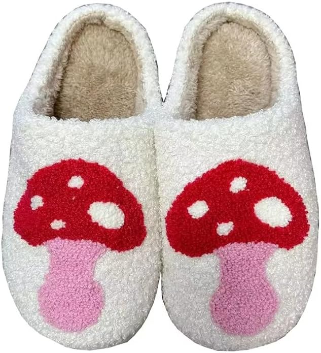 Animal Pattern Slippers - Hello Cat, Bear, Moose & Love Designs - Comfy Memory Foam Plush Cloud Slippers for Couples & Indoor Home