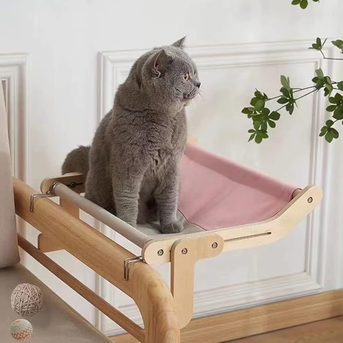 YSG Windowsill,Bedside,Chair Back,Drawer Perch for Cat,Easy to Assemble and Use Cat Bed,Making The Most of Space,Durable and Stable Cat Shelf Bed