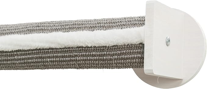 TRIXIE Wall Set 5, Indoor Wall Mounted Cat Climbing System, 2 Sisal Scratching Post for Corners, Cat Ledges, Gray