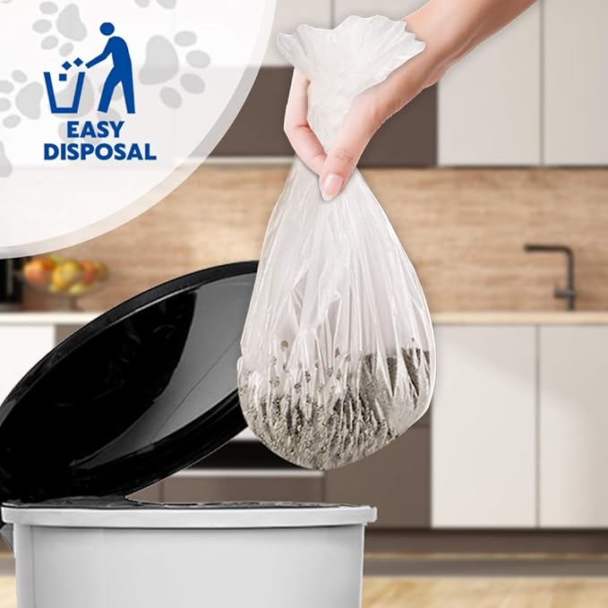 Alfapet Kitty Cat Pan Disposable, Sifting Liners- 10-Pack + 1 Transfer Liner-For Large, X-Large, Giant, Extra-Giant Size Litter Boxes-Included Rubber Band for Firm, Easy Fit - Pack of 5