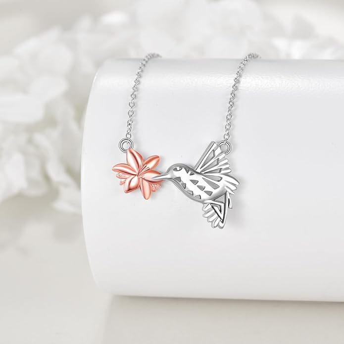 TIGER RIDER Bee Necklace for Women Sterling Silver Cute Animal Axolotl Dragonfly Moth Owl Black Cat Pendant Necklaces Animals Jewelry Birthday Gifts for Women Wife