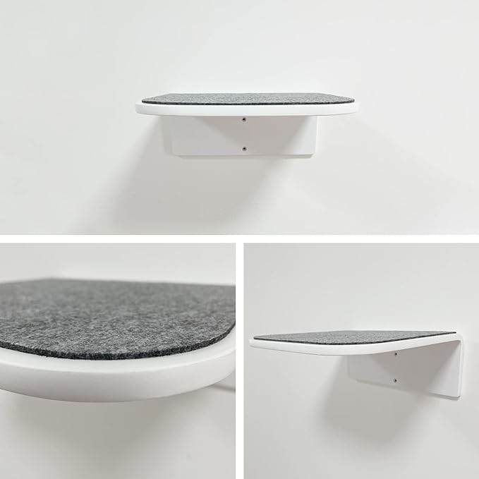 Cat Steps Wall Mounted Floating Cat Shelf Furniture Climbing Wall for Cat Perching Sleeping Lounging with 2 Steps (Steps)