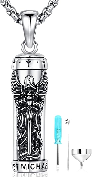 Aniu Cremation Jewelry for Ashes S925 Sterling Silver Urn Necklace Memorial Necklace for Human Ashes of Loved Ones Keepsake Pendant for Men Women