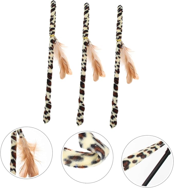 balacoo 12 Pcs Cat Teaser Cat Running Toy Cat Exercise Toy Cat Teasing Cat Toys Cat Teething Toy Cat Toy Wand Pet Treat Toy Cat Catcher Toy Cat Chasing Toy Cloth Stick Kitten