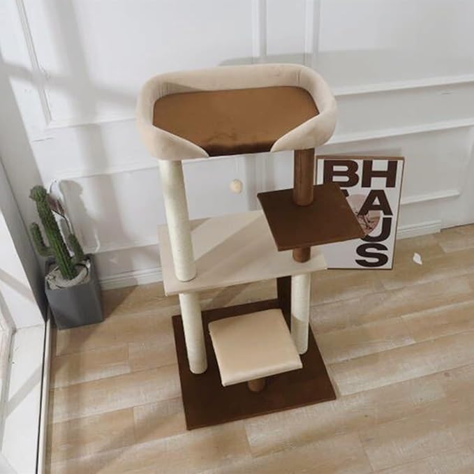 Modern Cat Tree Tower with Extra Large Platform Perch Bed for Large Cat Maine Coon and Big Cat Couch Sofa for Multiple Cats