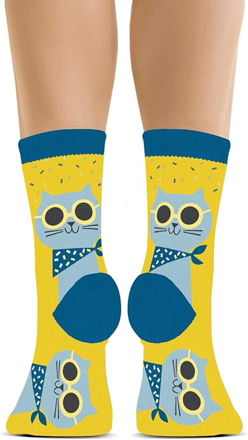 AGRIMONY Funny Cat Dog Socks for Women Teen Girls-Animal Novelty Cute Socks-Mothers Day Cat Dog Mom Gifts Stocking Stuffers