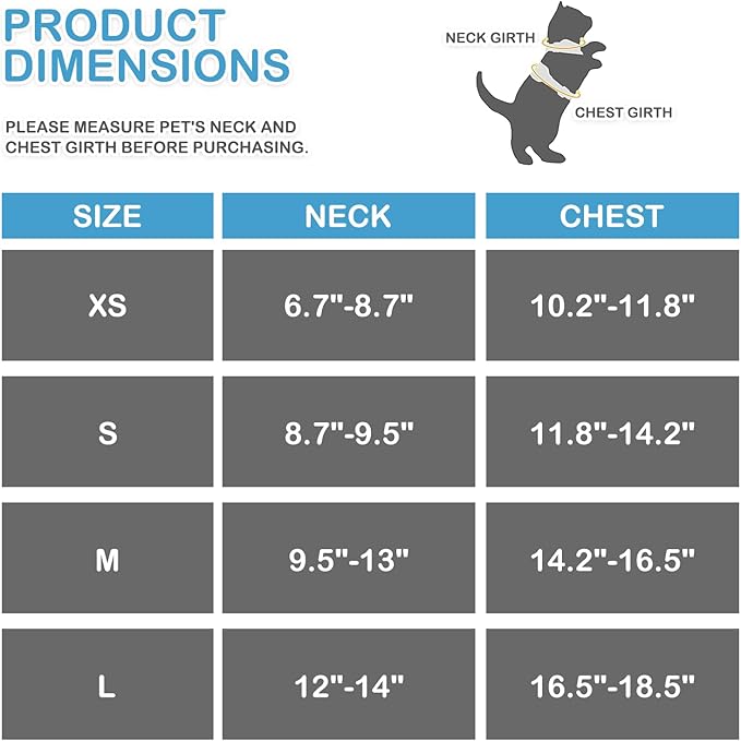 MoNiBloom Soft Cat Harness for Walking Escape Proof and Travel, Kitten Adjustable Breathable Vest Harness - Sky Blue, XS