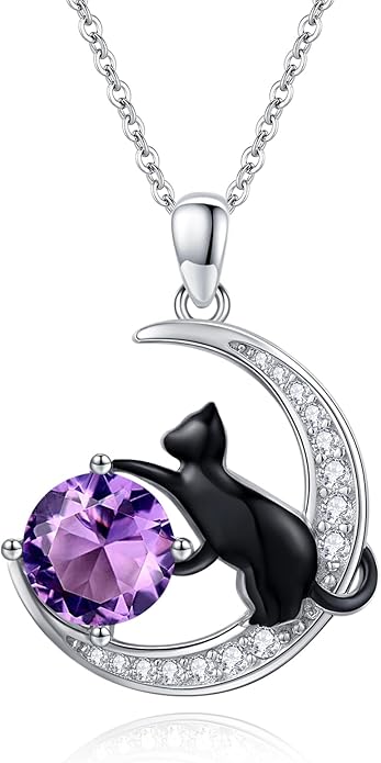 Animal Necklace 925 Sterling Silver Cat/Dog/Fox/Axolotl/Highland Cow Pendant Necklace Cute Animal Jewelry Graduation Gifts for Women