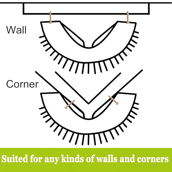 2 Pack Cat Self Groomer,Cat Self Grooming Corner Scratcher with Catnip,Massage Comb Brush for Long & Short Fur Cats Dogs