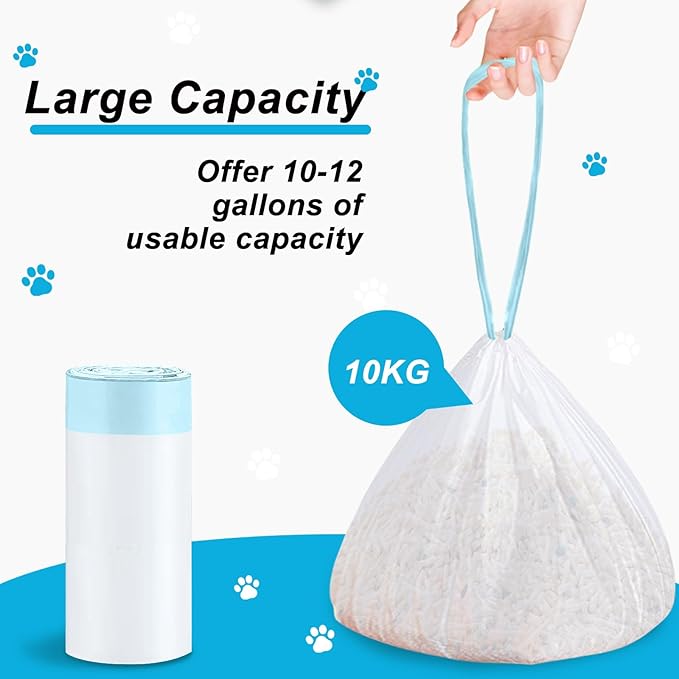 120Counts Litter Box Liners Compatible with MW-SC01, Self-Cleaning Cat Litter Box Bags,Automatic Cleaning Cat Litter Box Liners（18X12inch）