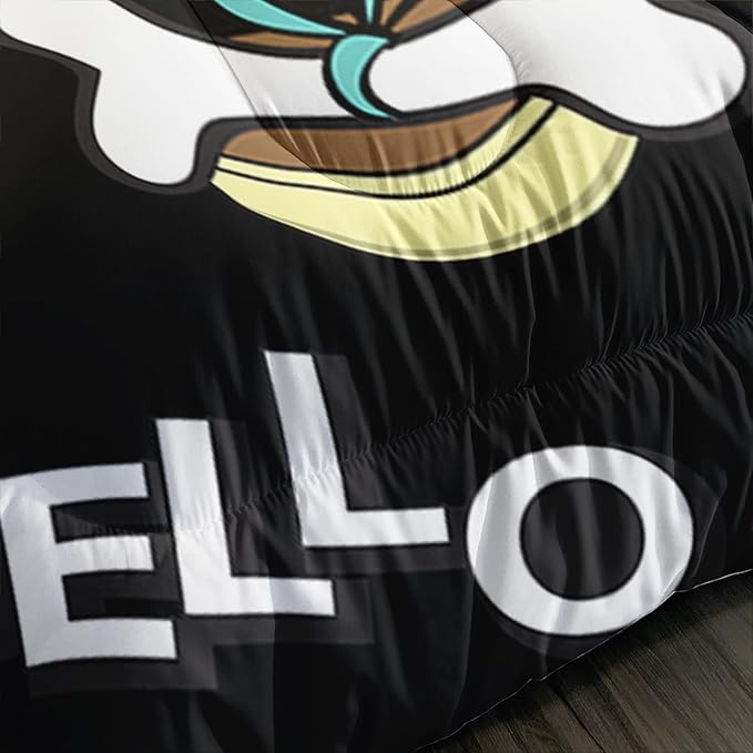 AILONEN Kids Puppy Comforter Set Twin Size - Cute Puppy Bedding Set for Girls Boys - Dog Lover Cartoon Pet Animals & Bones Print Duvet Set, 1 Quilt and 2 Pillowcases,All Season