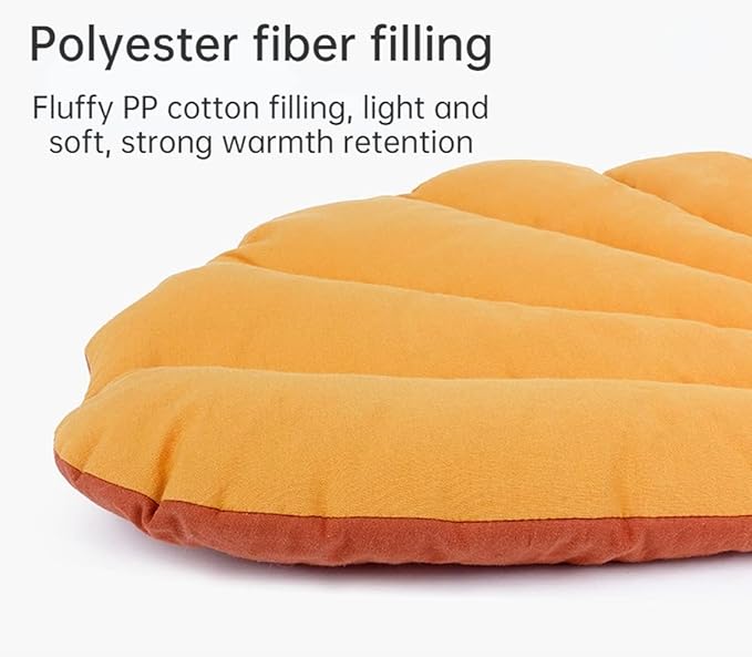 Cat Mattress Leaf Shape Cat Nest Cat and Dog Double-Sided Available Floor Mat Cover Pad Warm and Comfortable Cartoon Cat Bed Indoor Warm Accessories (Heart Leaves)