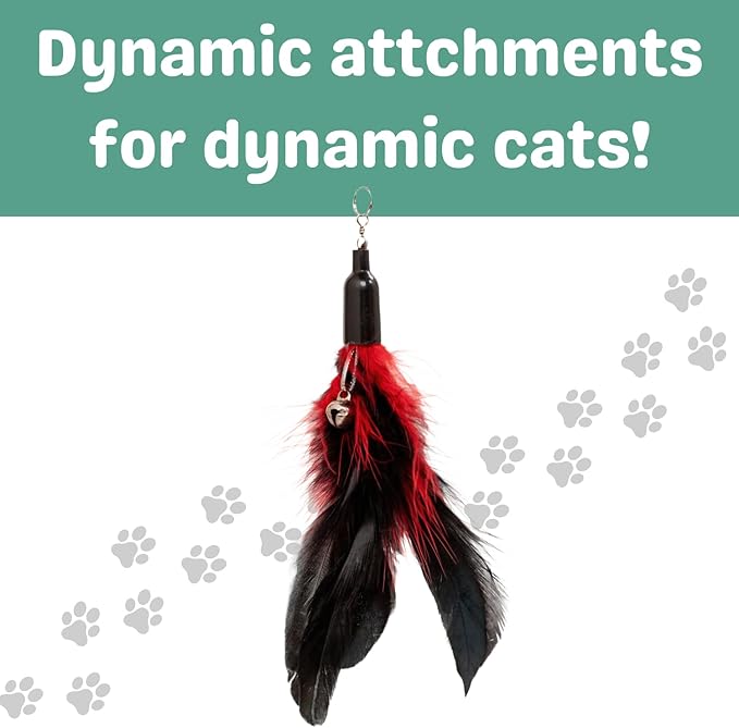 5pc Feather Refill Cat Toy Feather Cat Wand Toy Refill Cat Toys With Feathers Cat Feather Toy Refill Cat Teaser Toy Attachments Feather Cat Toys Cat Toy Feather Wand Cat Lures Attachmets Kitten