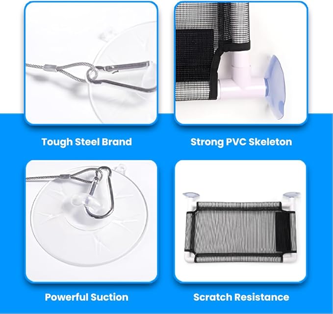 Cat Window Perch Bed with Ultra Soft Fleece Mat – Deluxe Edition Pet Hammock Bed for Cats, Small Dogs Window Suction Shelf Bed for Pets – Easy Installation & Machine Washable