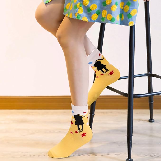 AGRIMONY Women's Cat Socks Cute Animal Socks Dog Valentines Easter Fun Gifts for Women