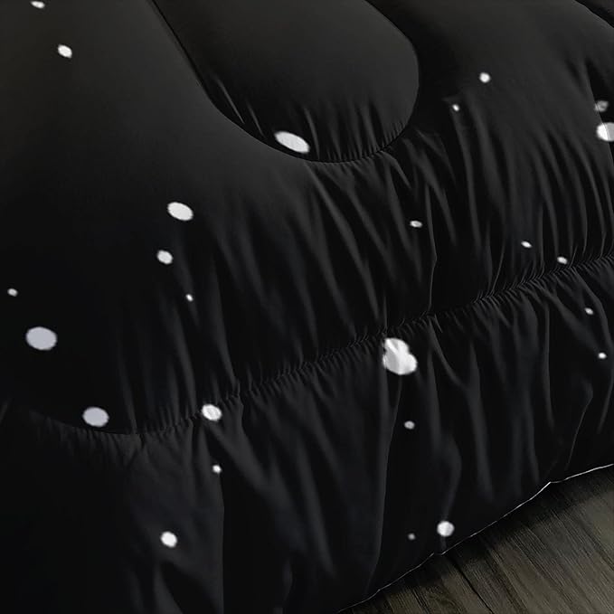 AILONEN Skull Comforter Set, Skull Bedding Set for Boys, Twin Size Skeleton Theme Quilted Duvet, 3 Piece Set (1 Comforter, 2 Pillowcases)