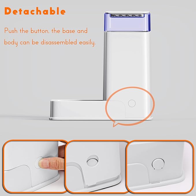 2 Packs Automatic Cat Feeder and Waterer, Gravity Dog Food and Water Dispenser Set for Small Medium Big Pets Cats Dogs Puppy Kitten, 1 Gallon x 2